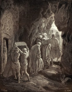 Burial of Sarah at Machpelah, woodcut by Gustave Doré