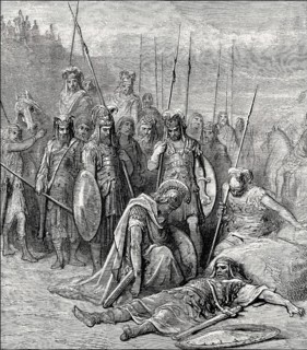 Alexander the Great before the dead Darius III, Battle of Gaugamela, 331 BC