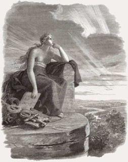 Veleda, Priestess and prophet of the Germanic tribe of the Bructeri
