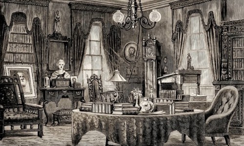 Longfellow's study, Craigie House, West Cambridge, Massachusett s, home of Henry Wadsworth