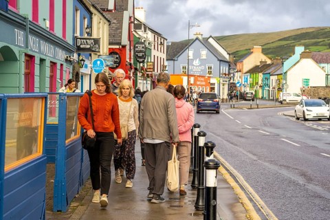Rainy day, Dingle Town, Dingle Peninsula, County Kerry, Ireland, United Kingdom, Europe