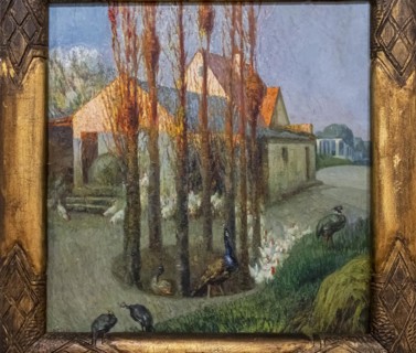 Aus de la meva quinta, Atilio Boveri, 1923, oil on wood, pollensa museum, Majorca, Balearic
