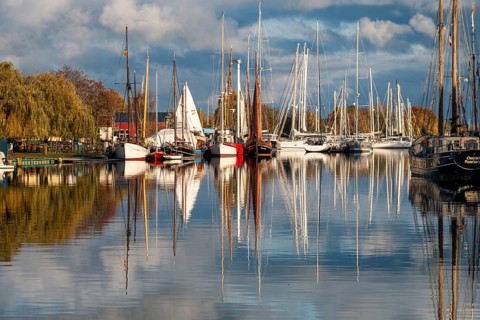Boats in the museum harbour