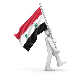 Flag of Syria, This is a computer generated and 3d rendered picture