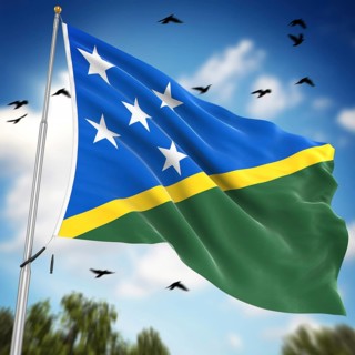 Flag of the Solomon Islands, This is a computer generated and 3d rendered image