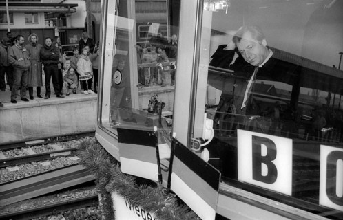 Germany, Potsdam, 01.04.1992, Reopening of the Berlin Potsdam S-Bahn line, Eberhard Diepgen, Mayor