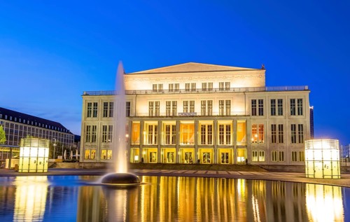The main opera house in Leipzig, Germany, Europe