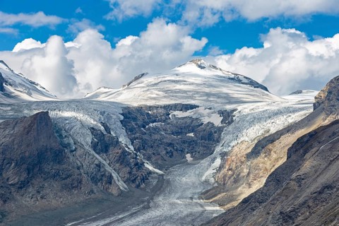 Pasterze glacier on the Grossglockner, Austria, Europe