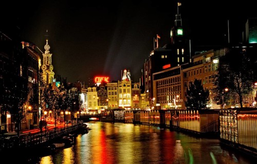 Herengracht at night, Netherlands, Holland, Amsterdam