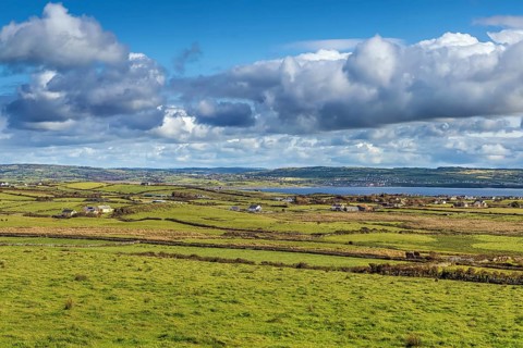 Landscape with Atlantic Ocean Bay near Cliffs of Moher, Ireland, Europe