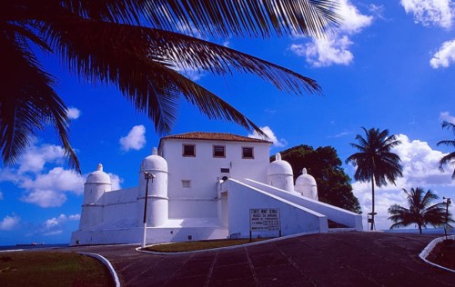 Brazil: The dutch fort Mont Serrat in Salvador de Bahia, where the colonisation of the continent
