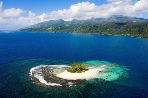 Island near Mitirapa, Tahiti, French Polynesia, Oceania