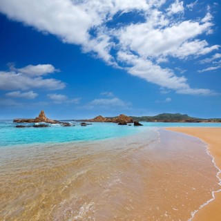Cala Pregonda in Menorca at Balearic islands es Mercadal