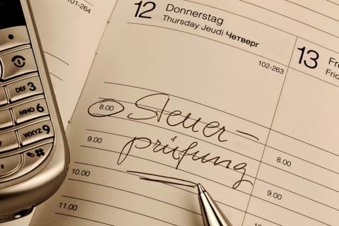 An appointment is entered in a calendar: Tax audit Austria