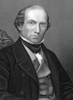 Eben Norton Horsford (1818-1893) on egnraving from 1800s. American scientist. Published by W