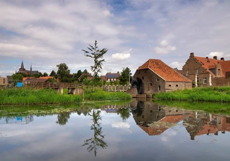 Watermill the Friedesse Molen in Neer along the Neerbeek river in the Dutch village Neer in the