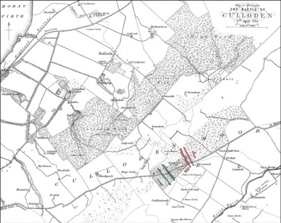 Die Schlacht von Culloden, 16. April 1746, die letzte Konfrontation des Jakobitenaufstands von