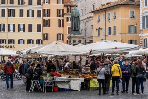 Campo dei Fiori market, Rome, Lazio, Italy, Europe