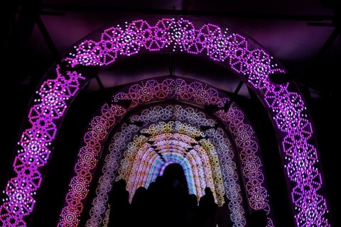 Light of the tunnel (Christmas illuminations). Shooting Location: Tokyo metropolitan area