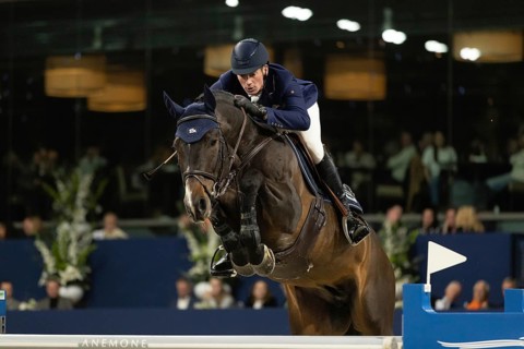 Daniel Deusser of Germany competes in 1.60m FEI Jumping World Cup at Jumping Amsterdam in