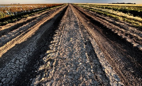 Prairie Road Storm Clouds Saskatchewan Canada field