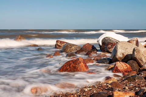 The Baltic Sea coast near Kühlungsborn in winter