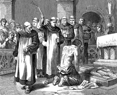 Flagellation of Henry II, or Henry Plantagenet, 1133, 1189, King of England