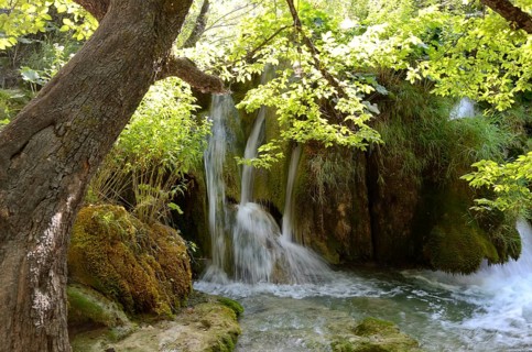 Beautiful landscape in the Plitvice Lakes National Park in Croatia