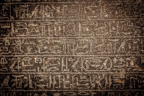 Ancient Egyptian hieroglyphics. Vintage background
