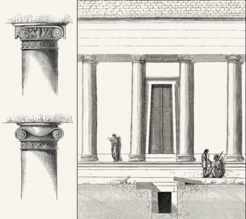 Rekonstruktion von Madghacen oder Medracen, einem königlichen Mausoleum-Tempel der numidischen