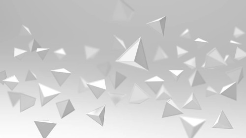 3d rendering of triangle geometric shapes, abstract high key and selected focus background