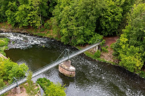 Bridge over the Mulde River Kriebstein Castle