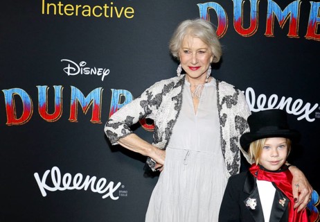 Helen Mirren and Waylon Hackford at the World premiere of 'Dumbo' held at the El Capitan Theatre in
