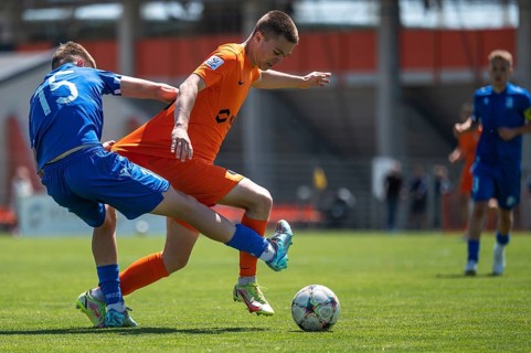 LUBIN, POLAND - JUNE 3, 2023: Football match Polish Central Youth League CLJ U-19 Zaglebie Lubin vs