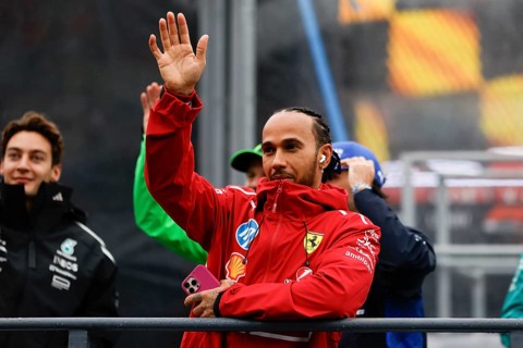 MELBOURNE, AUSTRALIA - MARCH 16: Lewis Hamilton of Great Britain and Scuderia Ferrari during the