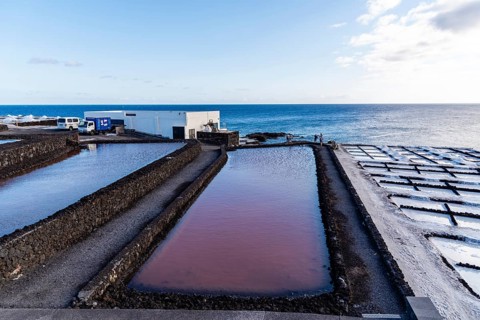 Fuencaliente de Palma, Spain, August 12, 2021: Salt Mine of Fuencaliente in the island of La Palma,