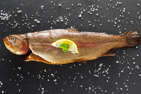 Smoked trout with sea salt and lemon smoked trout with sea salt and lemon