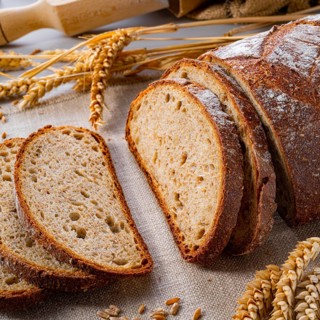 Delicious mixed rye bread, also known as grey bread