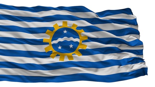 Sao Jose Dos Campos City Flag, Country Brasil, Isolated On White Background