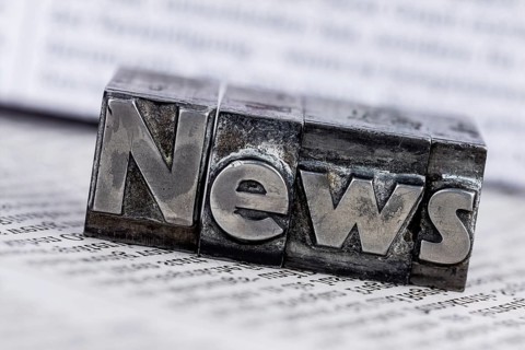 The word News was written in lead letters. Symbol photo for newsletters, newspapers and Information