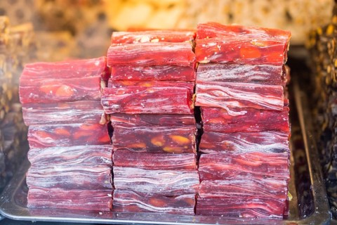 Load of traditional turkish delight lokum sugar coated soft candy