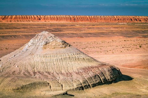 Landscape formation of Shar canyons. Gobi-Altai province, Mongolia, Asia