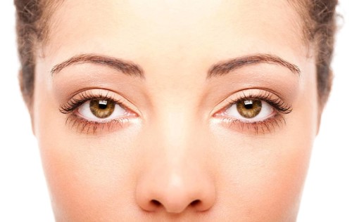 Beautiful female eyes as windows to the soul on face with fair skin, health concept, isolated, New