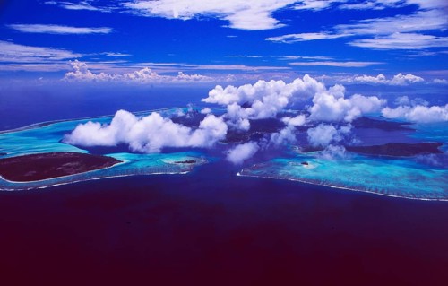 French Polynesia: Airshot from Bora Bora Island