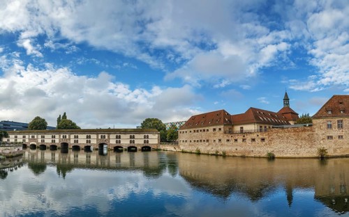 The Barrage Vauban, or Vauban Dam, is a bridge, weir and defensive work erected in the 17th century