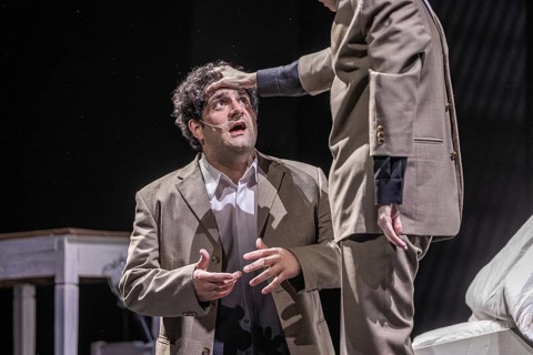 Trial based on Franz Kafka at the Maxim Gorki Theatre in Berlin in a production by Oliver Frljic .