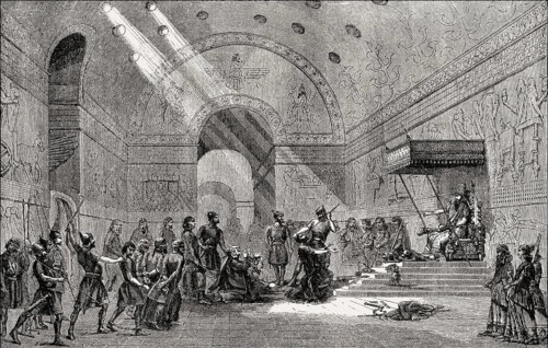 Hebrew captives brought before the king of the Neo-Assyrian Empire, 5th century BC