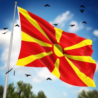 Flag of Macedonia, This is a computer generated and 3d rendered image