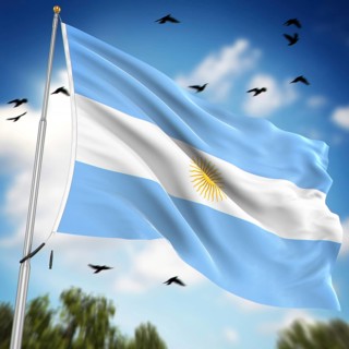 Flag of Argentina, This is a computer generated and 3d rendered image