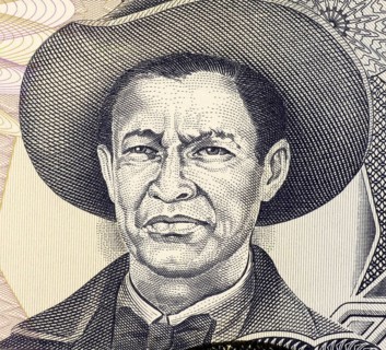 Augusto Cesar Sandino (1895-1934) on 1000 Gordobas 1985 Banknote from Nicaragua. Nicaraguan